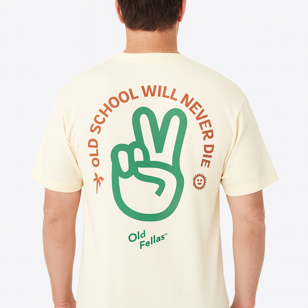 Old Fellas™ "Old School Will Never Die" Premium T-Shirt